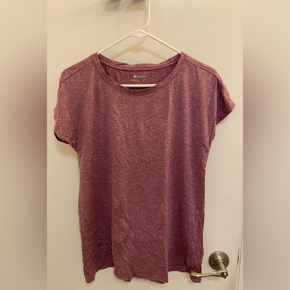 Columbia Women's Heathered Purple T-Shirt - size S/P